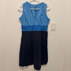 Patagonia Two-Tone Blue Midi Dress Size Medium